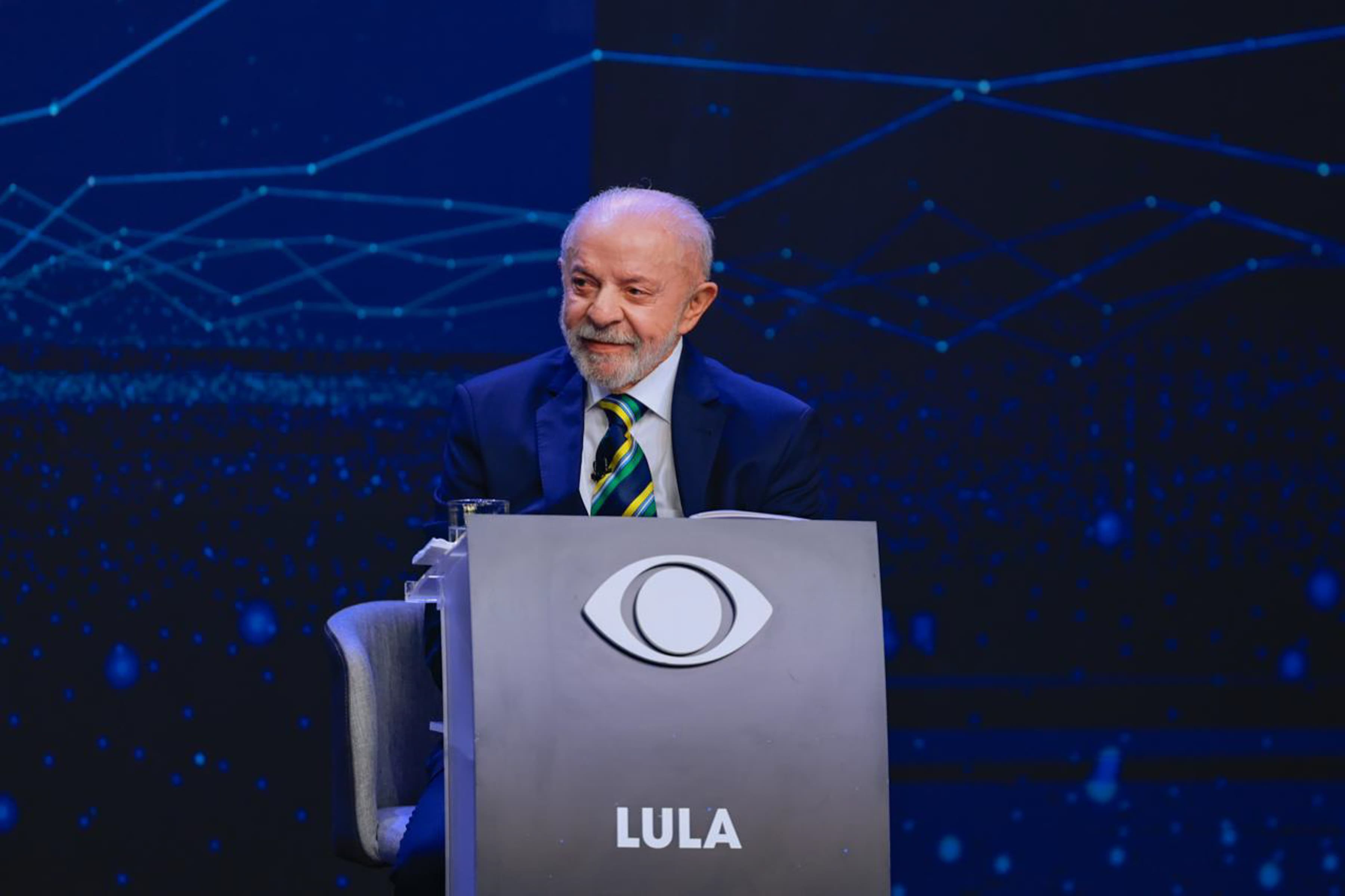 Lula durante o debate da Band em 18 de outubro de 2026, em São Paulo.